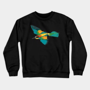 Nice Artwork showing an European Bee-Eater in Flight III Crewneck Sweatshirt